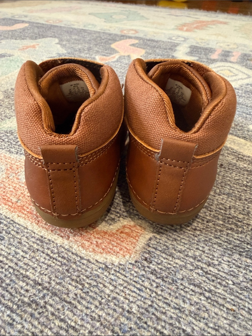 Stride Rite Toddler Brown Hook & Loop Leather-Look Boots - Picture 3 of 6